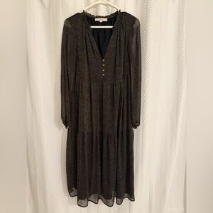 LOFT Black & White Maxi Dress